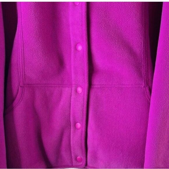 J. Jill Fit Fleece Snap Deep Pile Lined Button Jacket Pink Glow XL NWT in packag - Picture 3 of 5